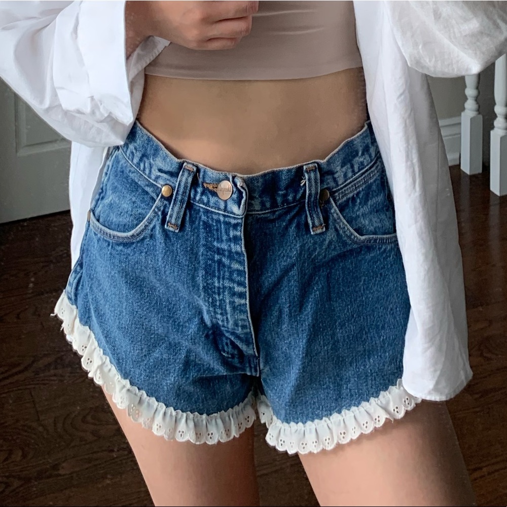 Wrangler / Urban Outfitters Lace Denim Shorts
